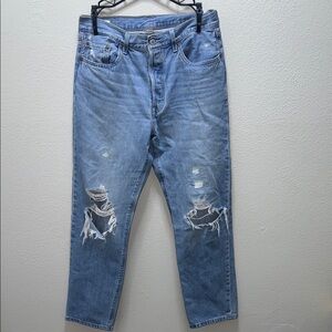 Levi's Light Blue Distressed High Rise Jeans